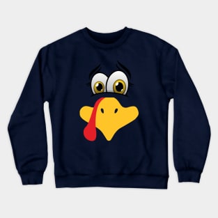 Concerned turkey face for Thanksgiving Crewneck Sweatshirt